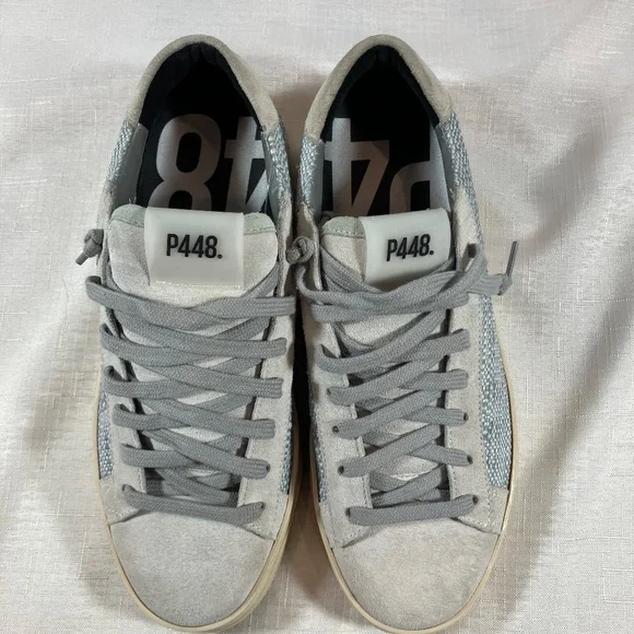 NWOT P448 Jack Suede & Woven Textured Sneakers, Women's Size 38 (US Size 8) - Picture 8 of 14